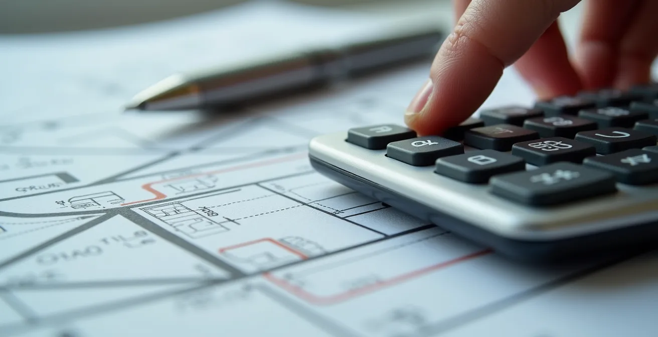 Nahaufnahme von Händen beim Vergleich verschiedener Darlehensoptionen