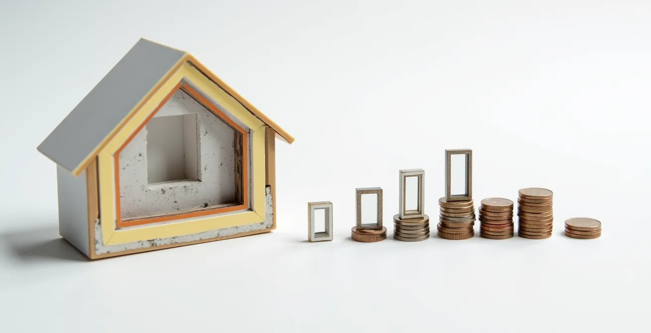 Visualisierung der effektivsten Sanierungsmaßnahmen nach Kosten-Nutzen-Verhältnis